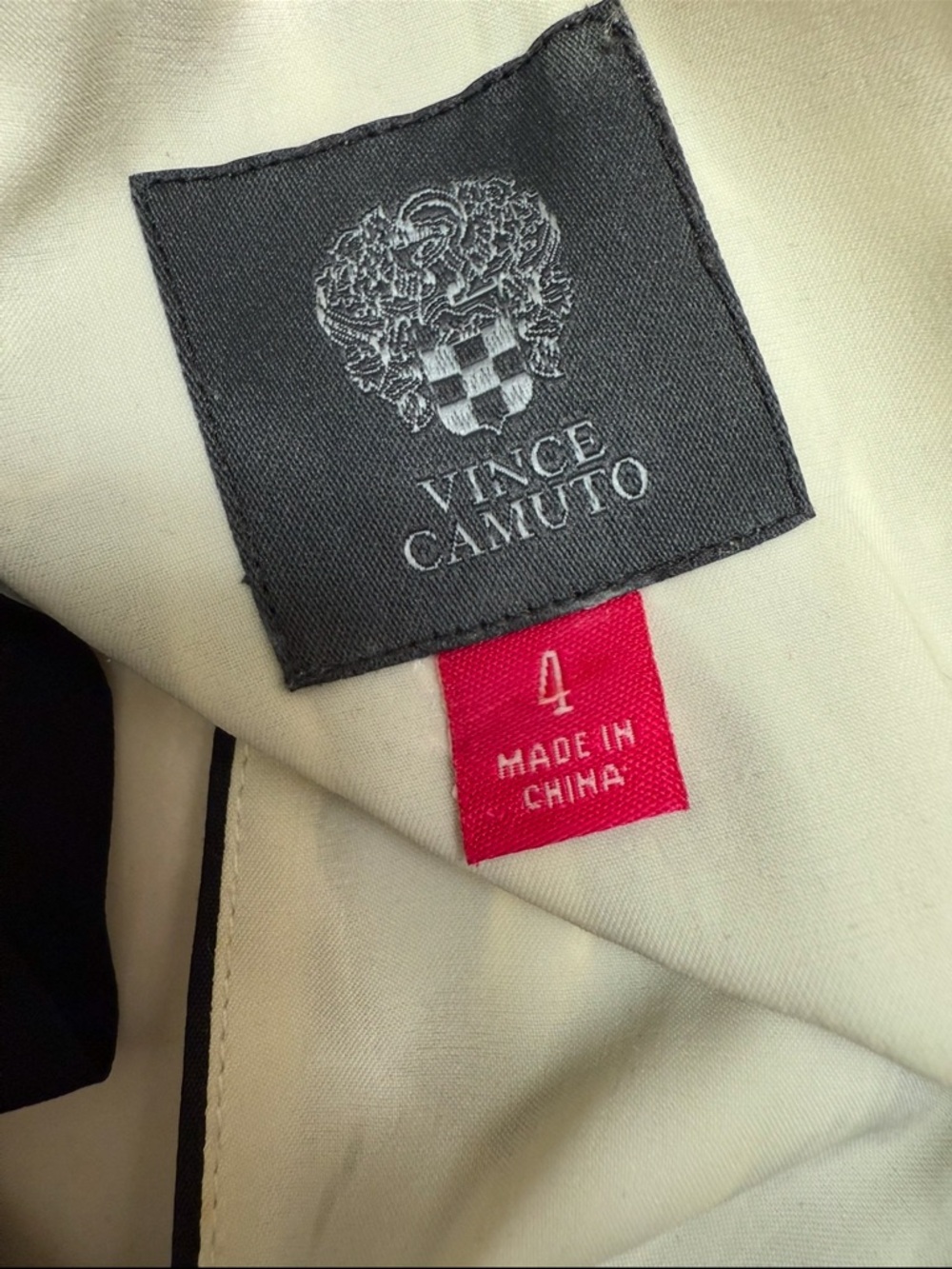 Vince Camuto Black Gray Cream Maxi Dress Sz(4) - Picture 4 of 4